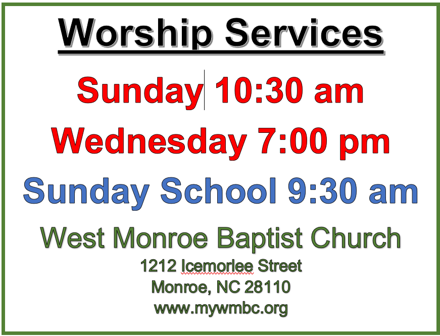 worship Schedule 11-5-22